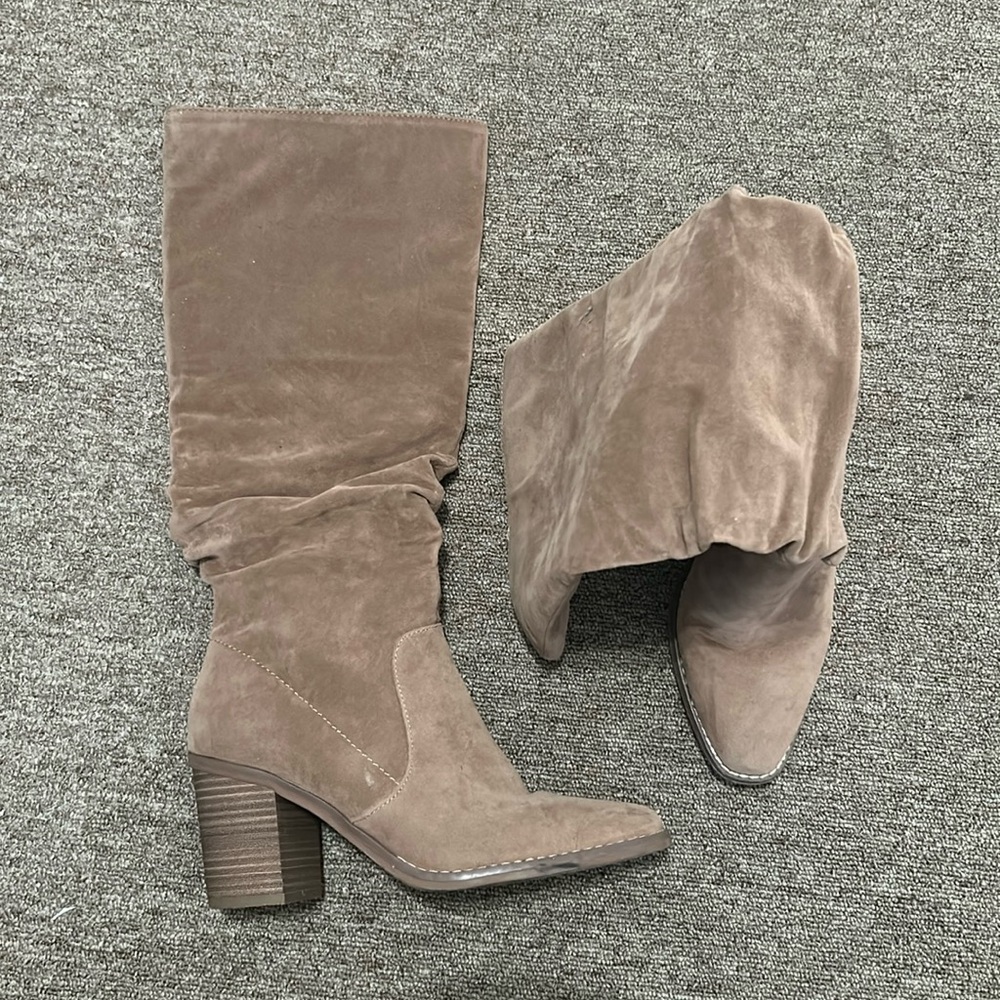 Suede like boots